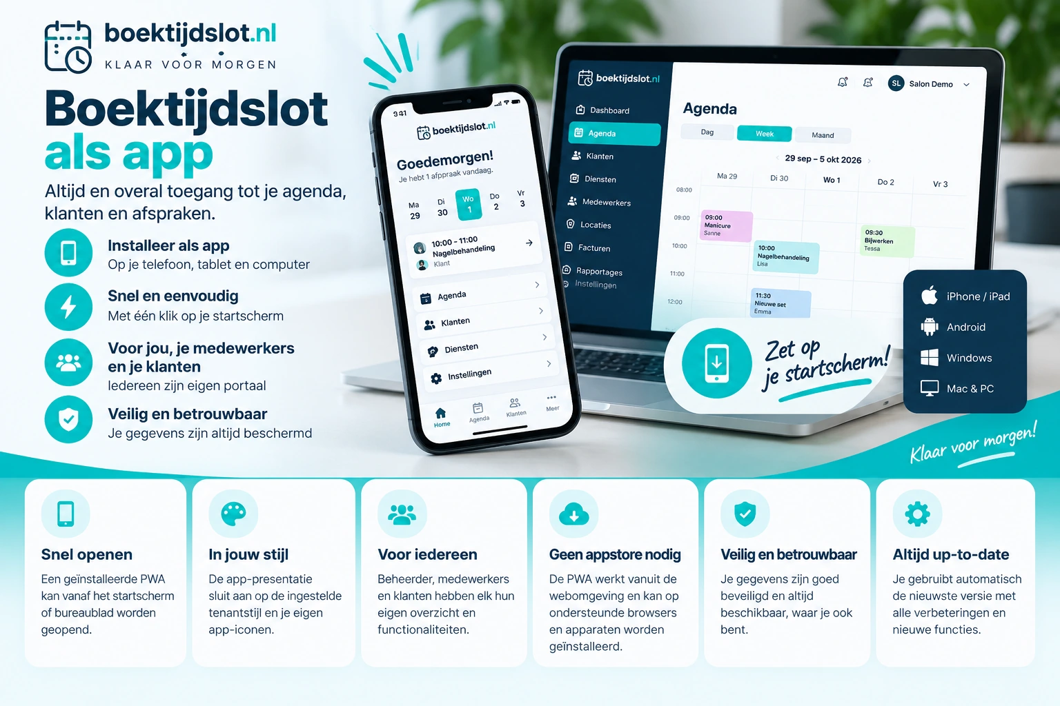Boektijdslot als installeerbare webapp